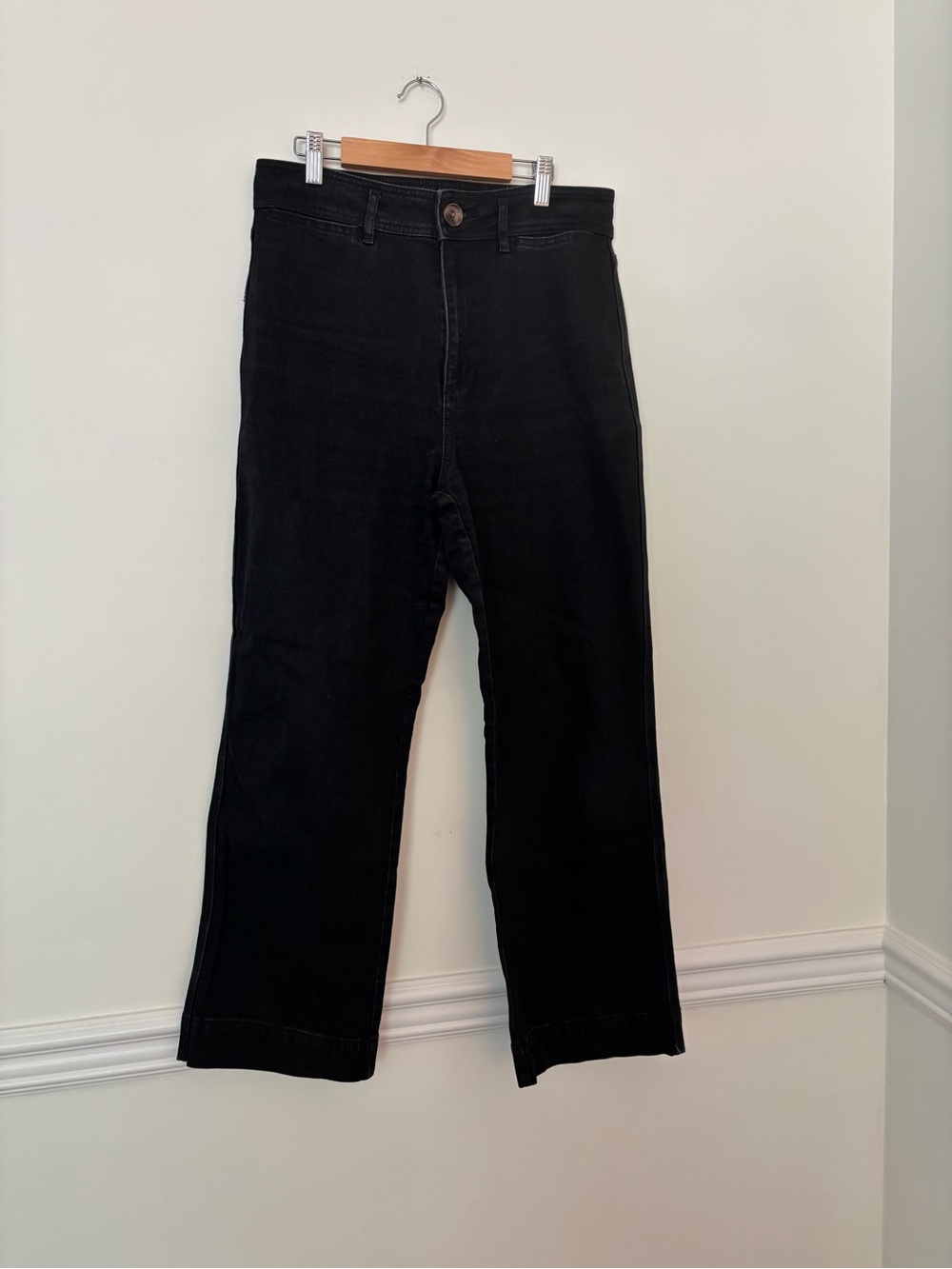 LoftBlack High-Waist Straight Leg Jeans